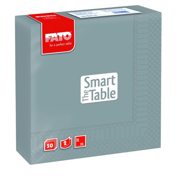 Serwetki 33x33 2W szare FATO op.50szt