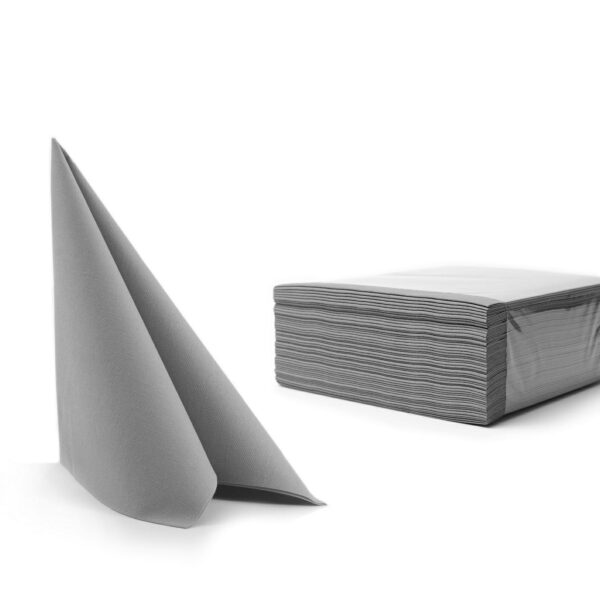 Serwetki fizelinowe 40x40cm op.50szt szare Airlaid