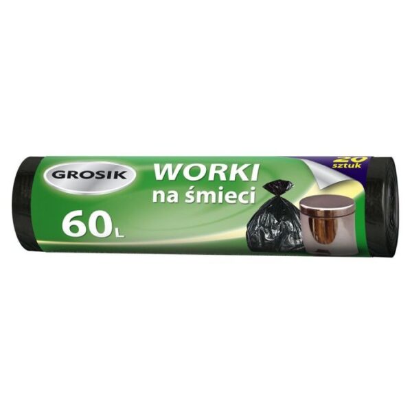 Worki 60 L  HDPE na odpady czarne