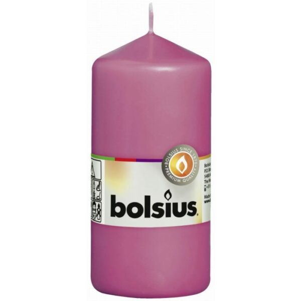 Świeca pieńkowa Bolsius kolor fuksja