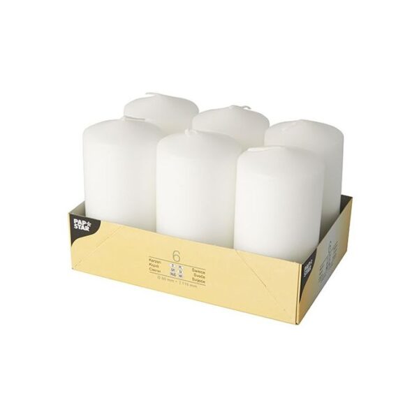 Świece dekoracyjne białe 11,5cm op.6szt