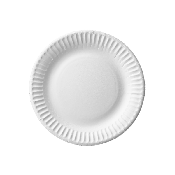 Talerz deserowy 15 cm wielorazowy papierowy biały