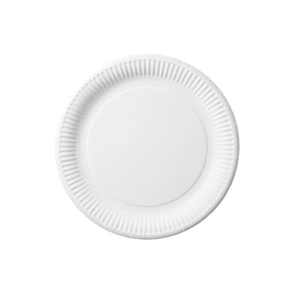 Talerz papierowy wielorazowy biały 23cm