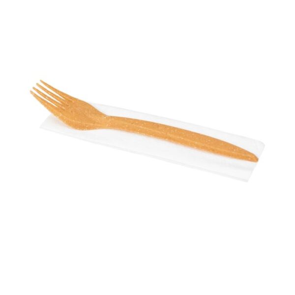 Konfekcja widelec w folii z serwetką wielorazowy